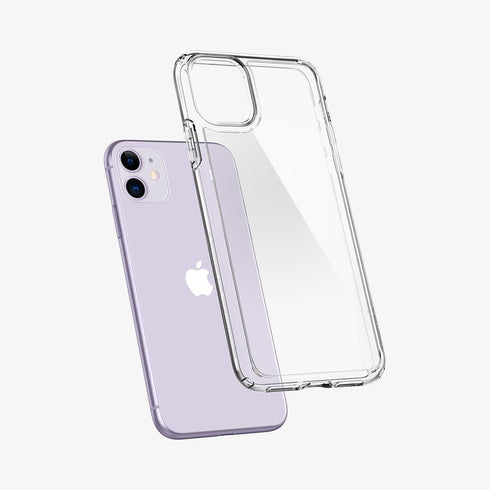 075CS27135 - iPhone 11 Pro Max Case Ultra Hybrid in crystal clear showing the back